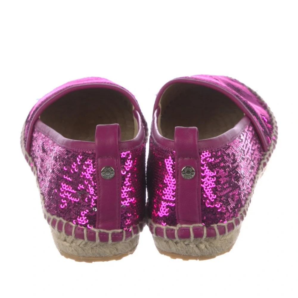 Jimmy Choo Hot Pink Leather Espadrilles Size 8